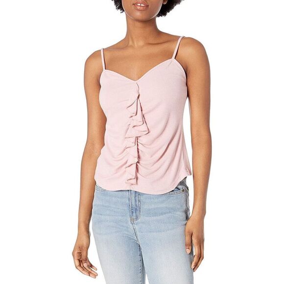 JACK Top Womens Medium Fairy 90s y2k Pucker Up  Tank Ruffle Pink NEW dainty - Picture 1 of 6
